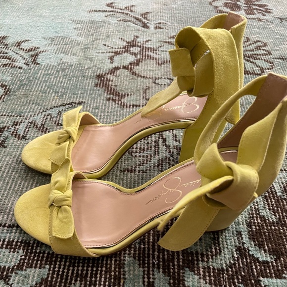 Jessica Simpson Yellow Mystie Block Heel Sandal - Picture 3 of 4